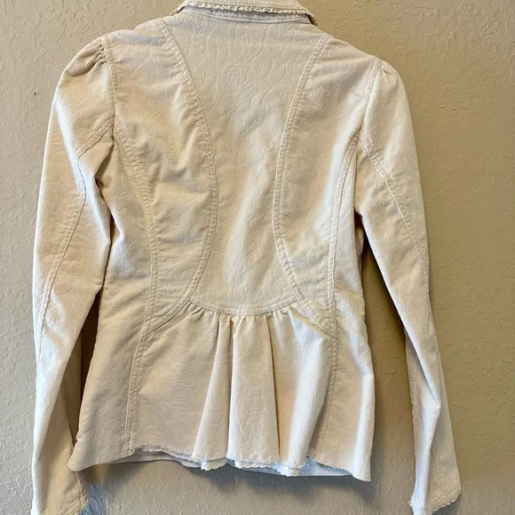 White House Black Market Blazer Womens Size 2 creamy color/decorative collar - Picture 4 of 9
